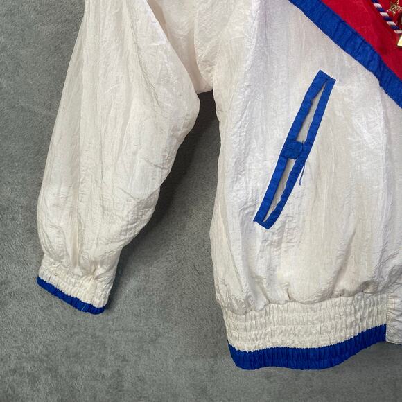 Vintage Track Jacket Small Zip Up Patriotic USA Nautical Coastal 80s - Picture 5 of 14